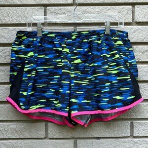 Nike Running Shorts Camo/Neon Sz XL